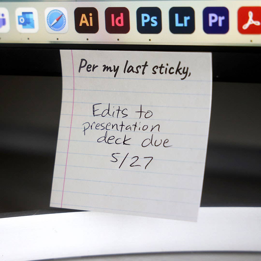 Per My Last Sticky - Funny Sarcastic Sticky Note Pad